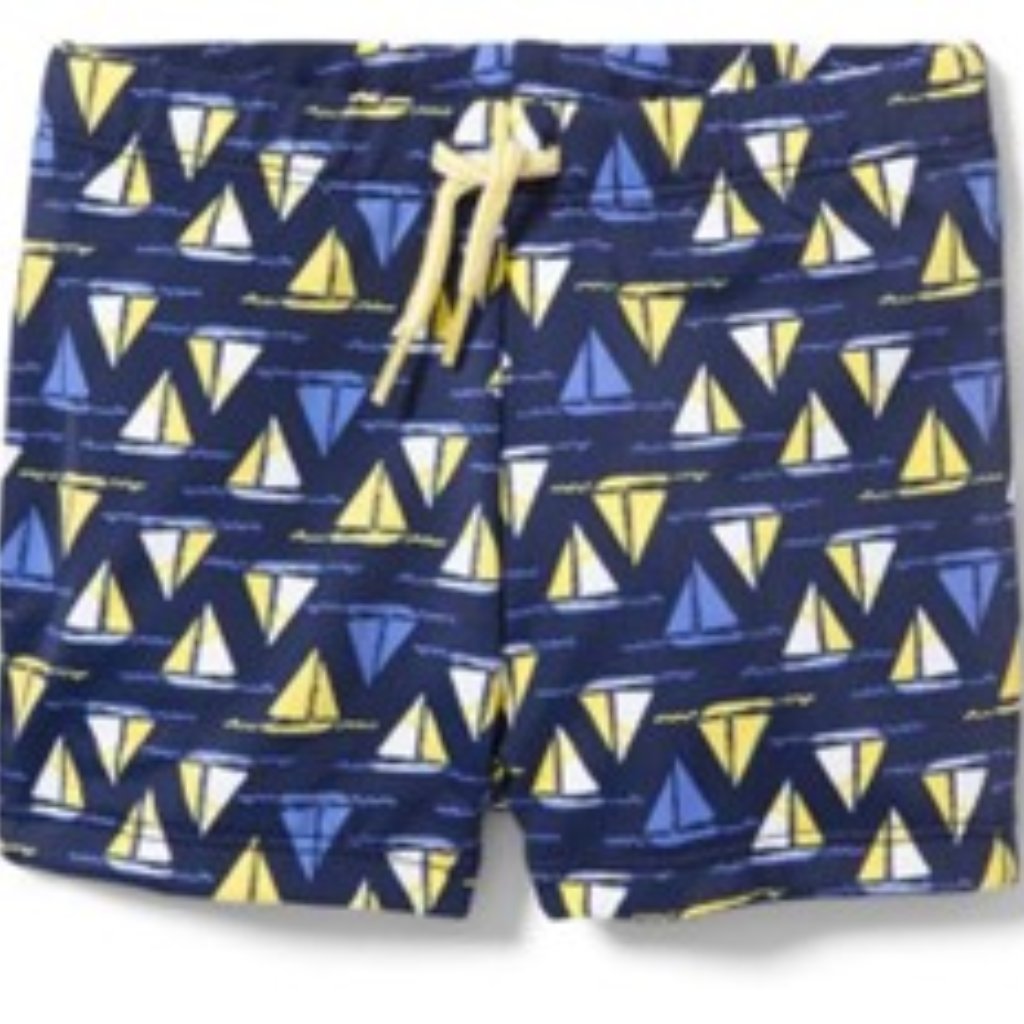 Janie And Jack  Merchant Marine Sailboat Swim Trunk  18 To 24 Months